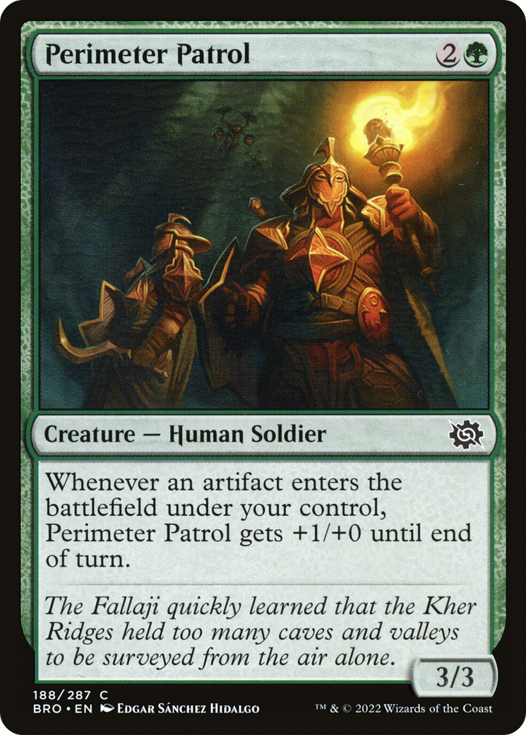 Perimeter Patrol - Common Creature — Human Soldier card from The Brothers' War