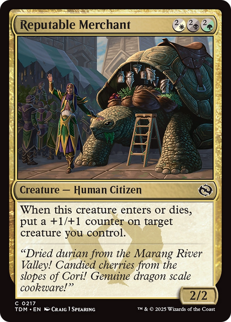 Reputable Merchant - Common Creature — Human Citizen card from Tarkir: Dragonstorm