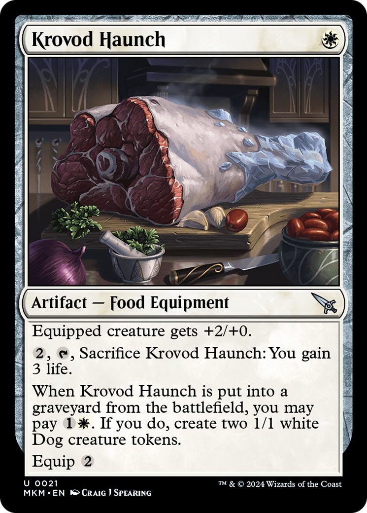 Krovod Haunch - Uncommon Artifact — Food Equipment card from Murders at Karlov Manor