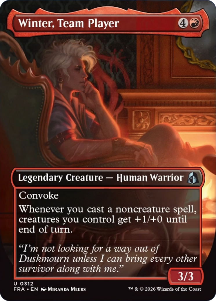 Winter, Team Player - Uncommon Legendary Creature — Human Warrior card from Reality Fracture