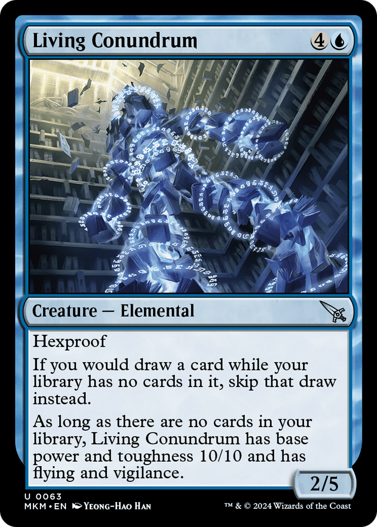 Living Conundrum - Uncommon Creature — Elemental card from Murders at Karlov Manor