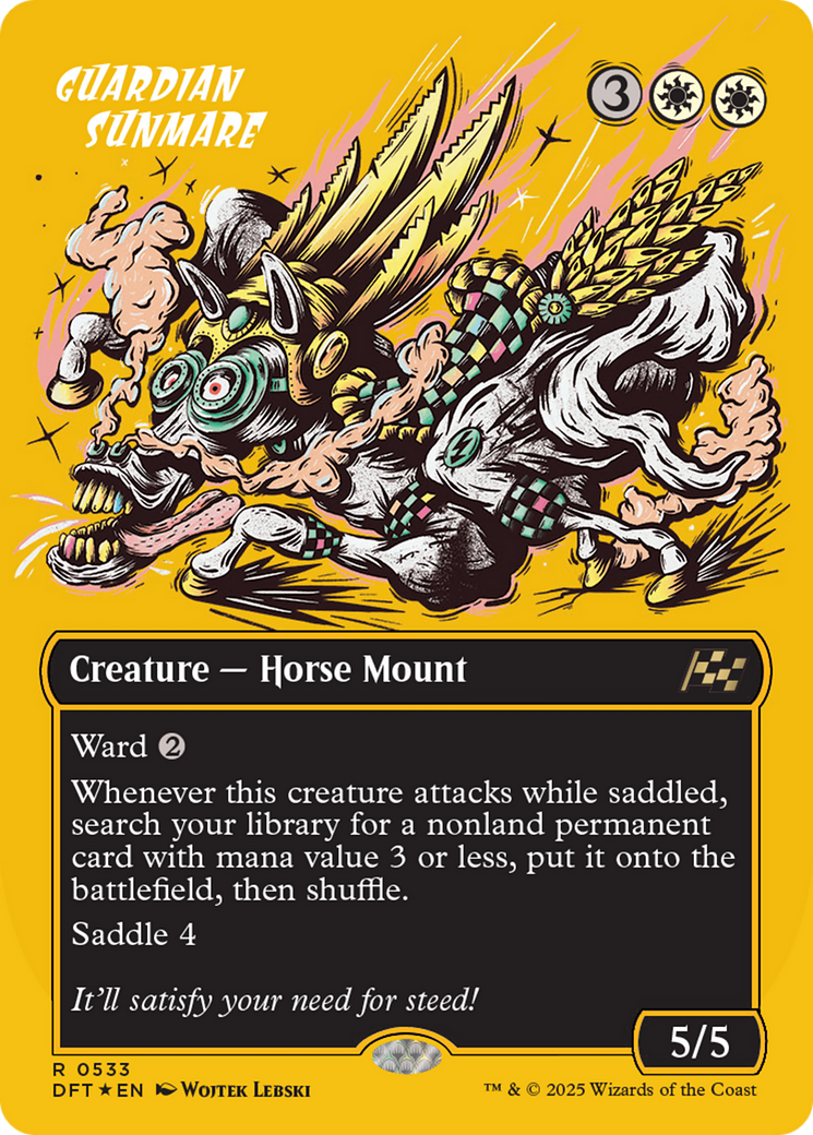 Guardian Sunmare - Rare Creature — Horse Mount card from Aetherdrift