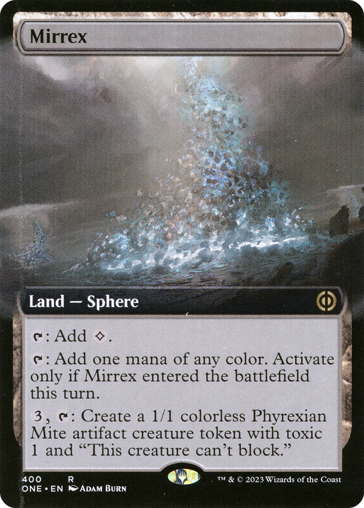 Mirrex - Rare Land — Sphere card from Phyrexia: All Will Be One