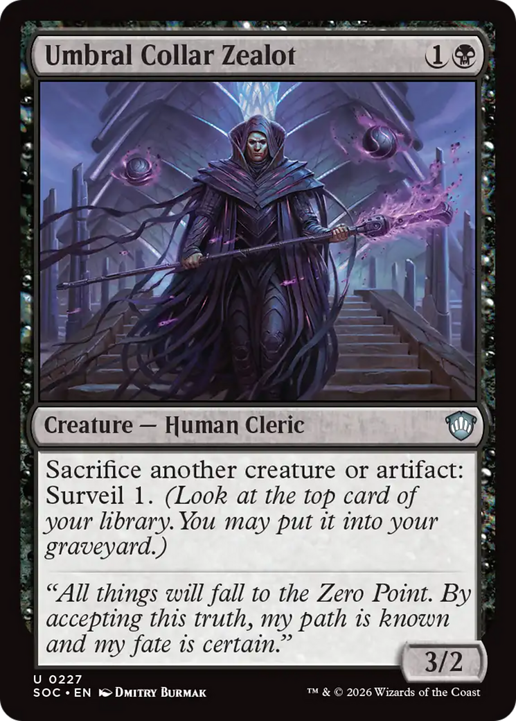 Umbral Collar Zealot - Uncommon Creature — Human Cleric card from Secrets of Strixhaven Commander
