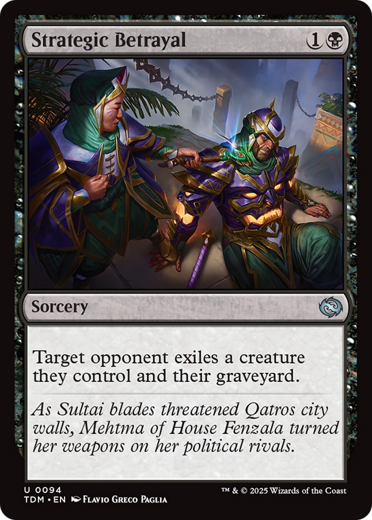 Strategic Betrayal - Uncommon Sorcery card from Tarkir: Dragonstorm