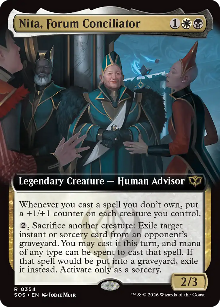 Nita, Forum Conciliator - Rare Legendary Creature — Human Advisor card from Secrets of Strixhaven
