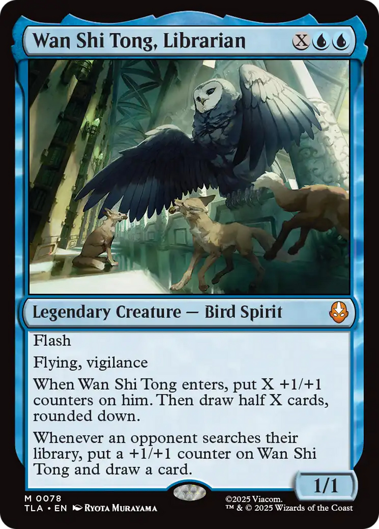 Wan Shi Tong, Librarian - Mythic Legendary Creature — Bird Spirit card from Avatar: The Last Airbender