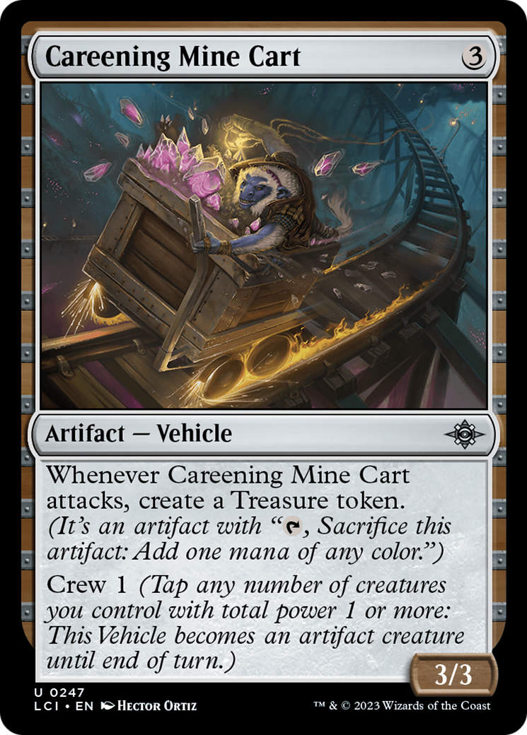 Careening Mine Cart - Uncommon Artifact — Vehicle card from The Lost Caverns of Ixalan