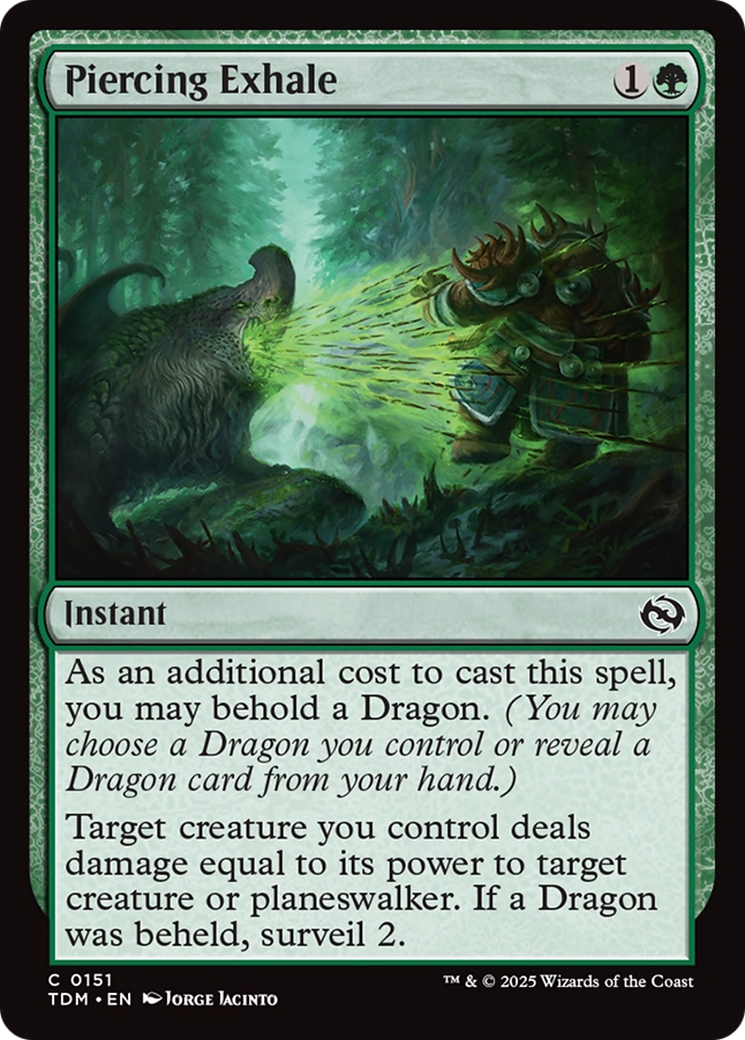 Piercing Exhale - Common Instant card from Tarkir: Dragonstorm