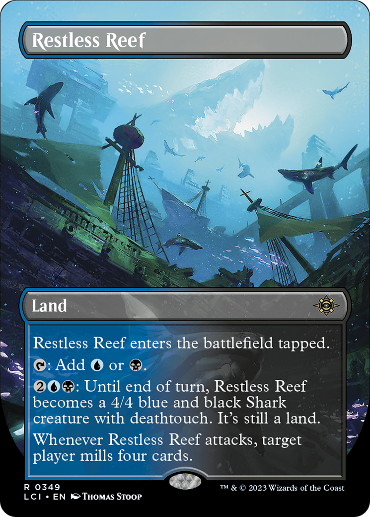 Restless Reef - Rare Land card from The Lost Caverns of Ixalan