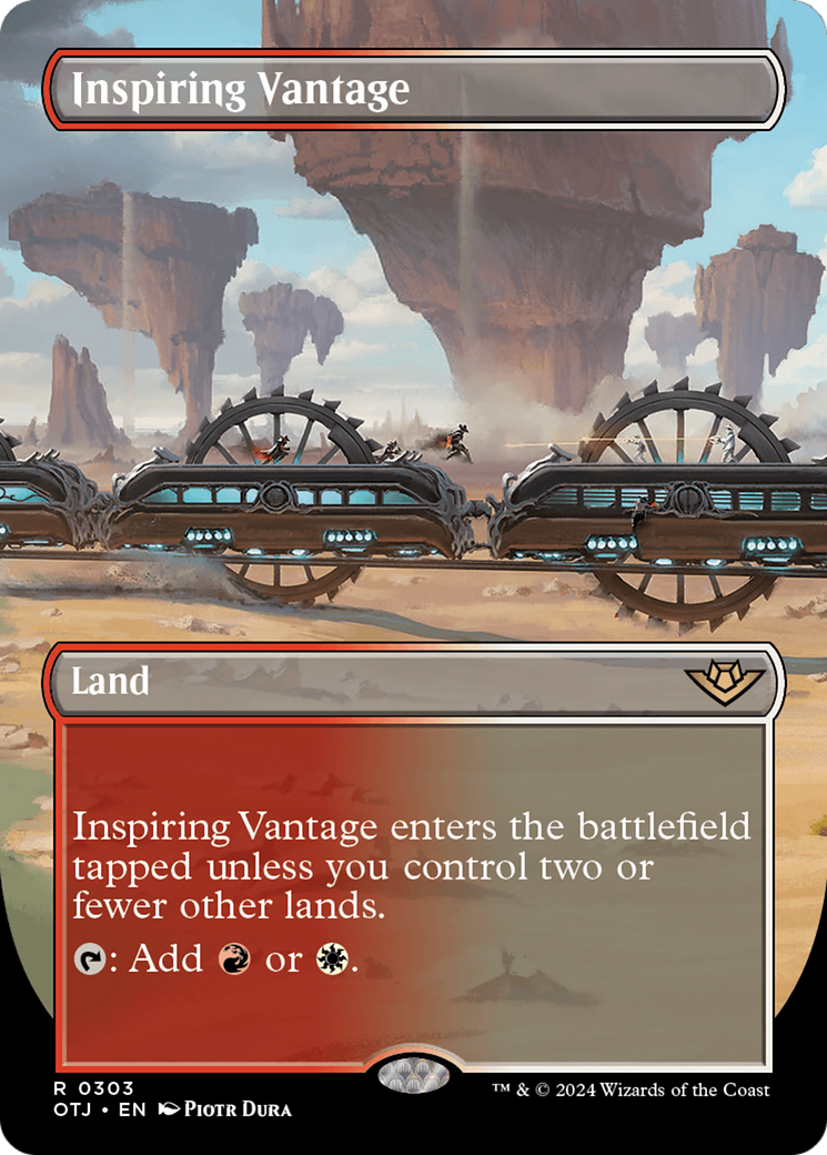Inspiring Vantage - Rare Land card from Outlaws of Thunder Junction