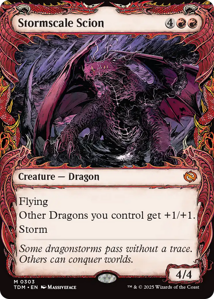Stormscale Scion - Mythic Creature — Dragon card from Tarkir: Dragonstorm