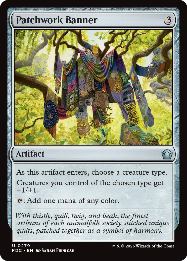 Patchwork Banner - Uncommon Artifact card from Foundations Commander