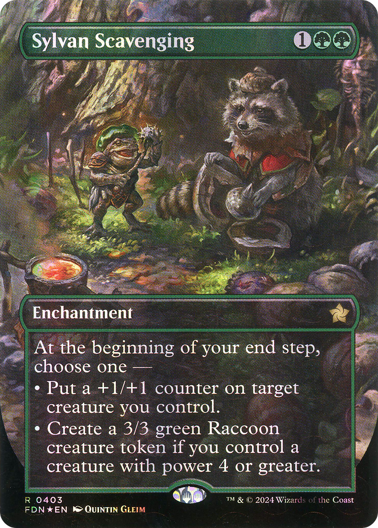 Sylvan Scavenging - Rare Enchantment card from Foundations