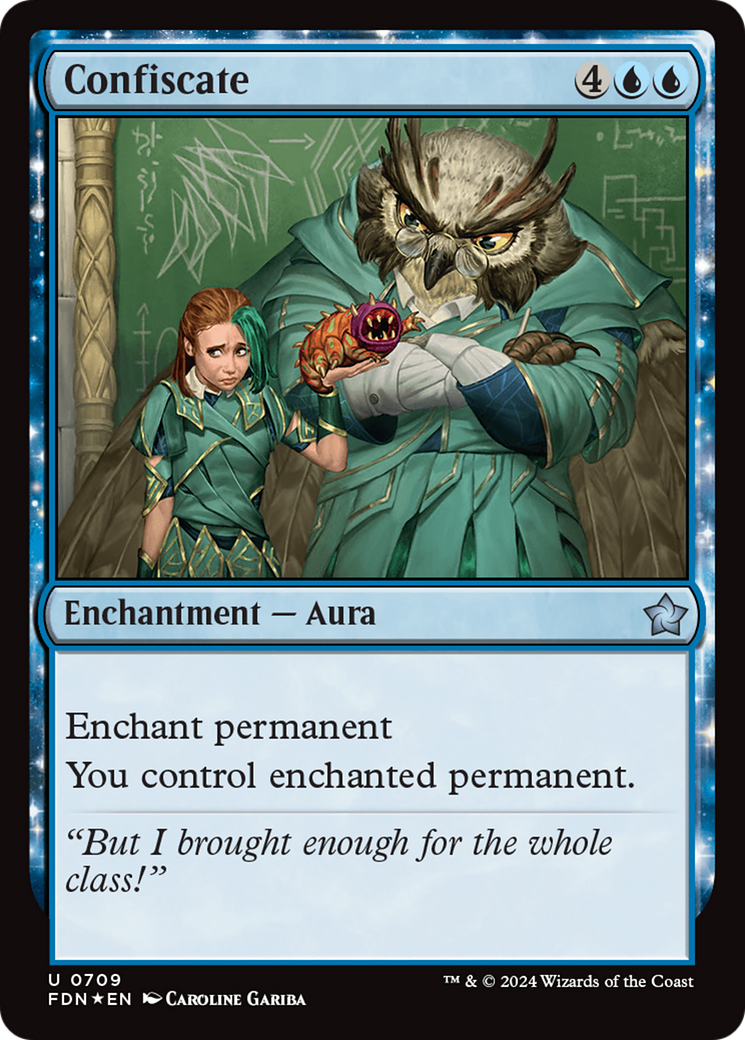 Confiscate - Uncommon Enchantment — Aura card from Foundations