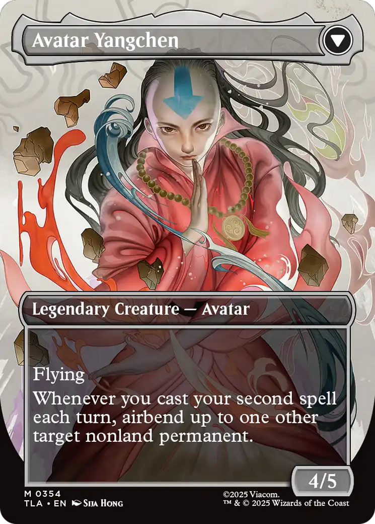 Back face of The Legend of Yangchen // Avatar Yangchen - Enchantment — Saga card