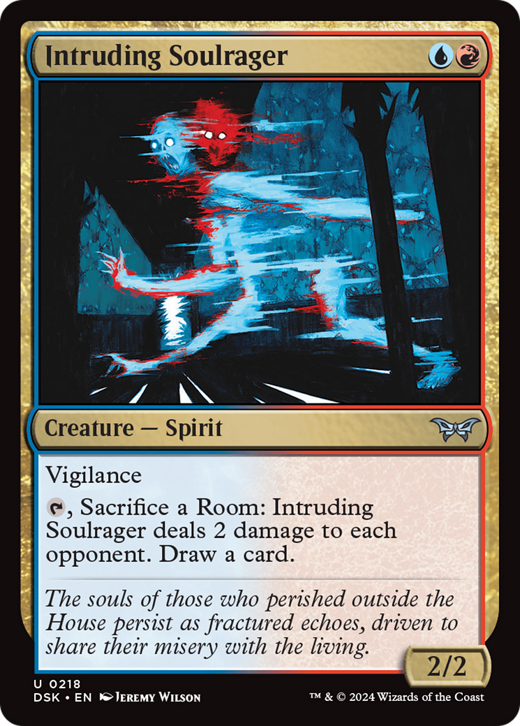 Intruding Soulrager - Uncommon Creature — Spirit card from Duskmourn: House of Horror