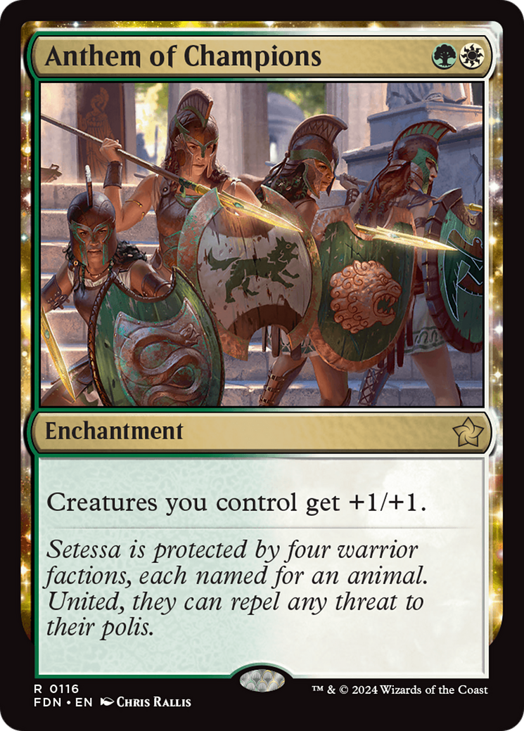 Anthem of Champions - Rare Enchantment card from Foundations