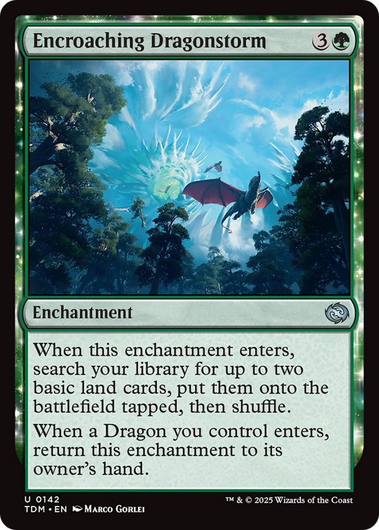 Encroaching Dragonstorm - Uncommon Enchantment card from Tarkir: Dragonstorm