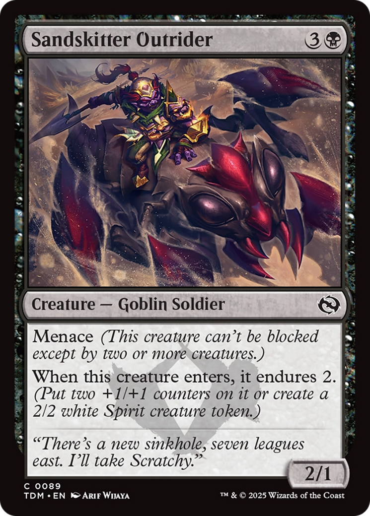 Sandskitter Outrider - Common Creature — Goblin Soldier card from Tarkir: Dragonstorm