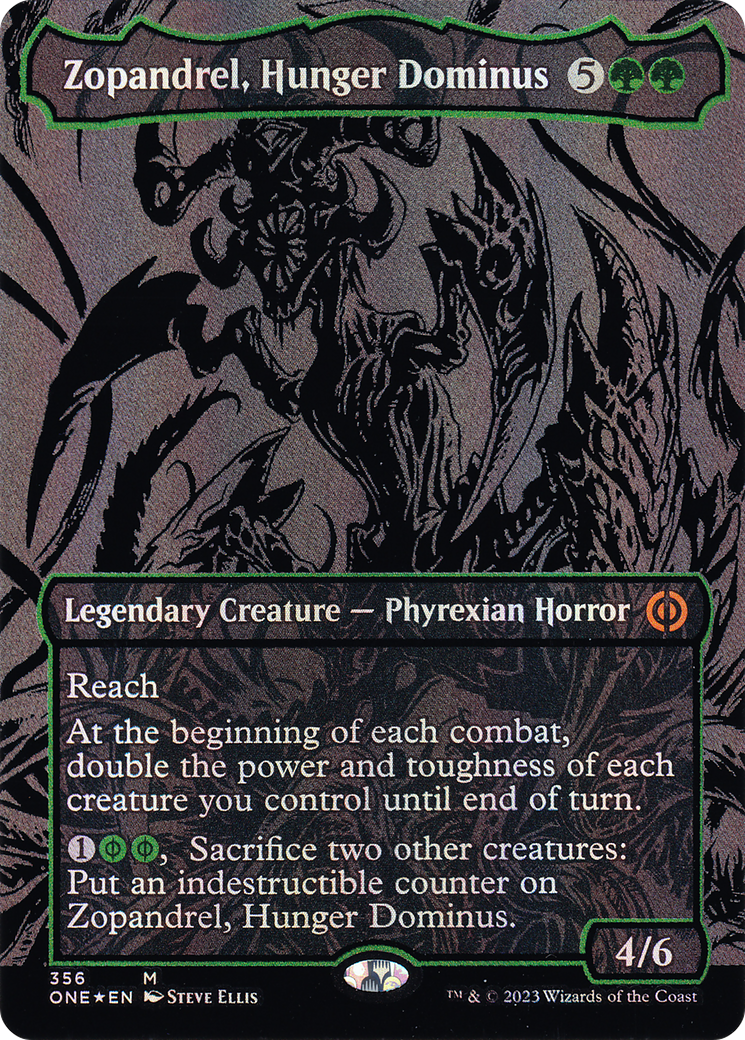 Zopandrel, Hunger Dominus - Mythic Legendary Creature — Phyrexian Horror card from Phyrexia: All Will Be One