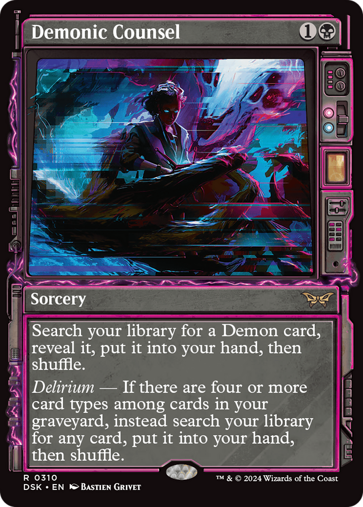 Demonic Counsel - Rare Sorcery card from Duskmourn: House of Horror