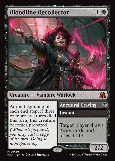 Bloodline Recollector // Ancestral Craving - Mythic rare card from Reality Fracture