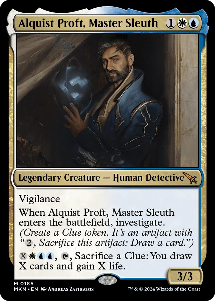Alquist Proft, Master Sleuth - Mythic Legendary Creature — Human Detective card from Murders at Karlov Manor