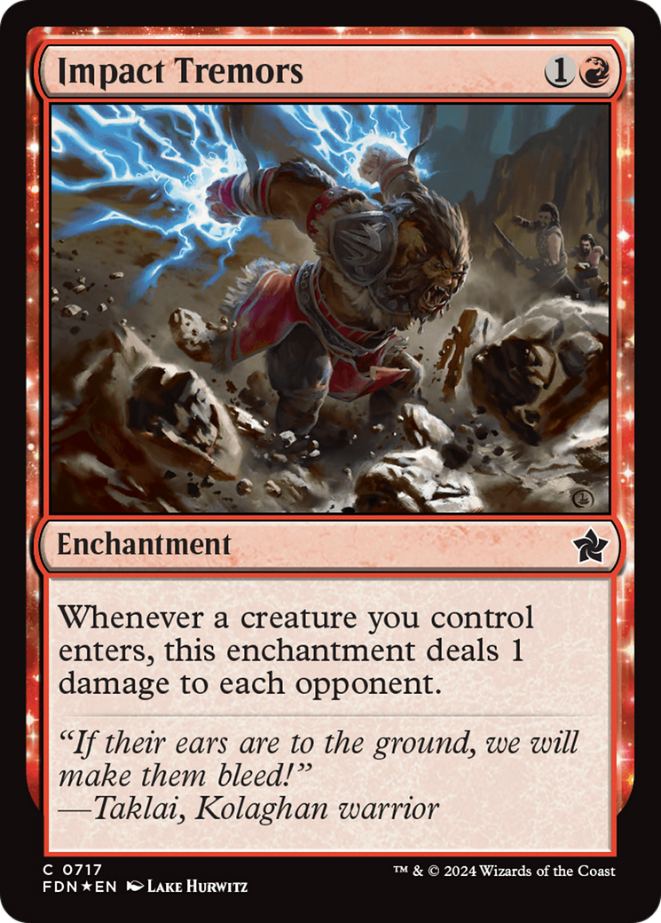 Impact Tremors - Common Enchantment card from Foundations