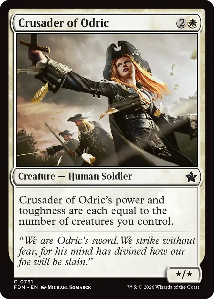 Crusader of Odric - Common Creature — Human Soldier card from Foundations