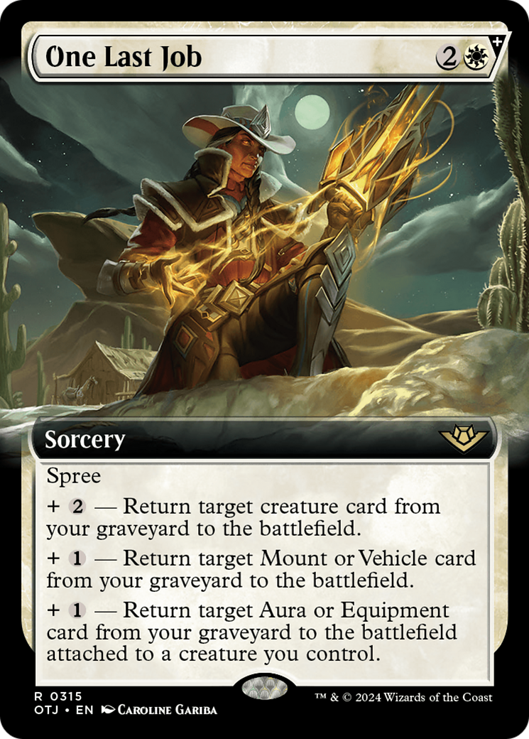 One Last Job - Rare Sorcery card from Outlaws of Thunder Junction
