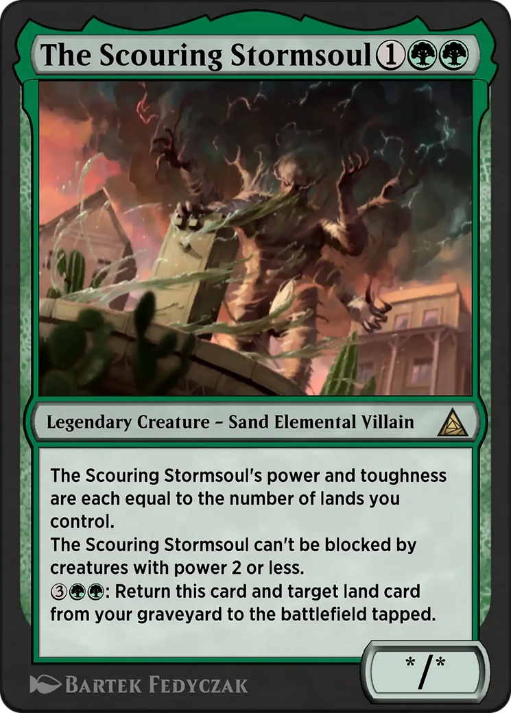 Sandman, Shifting Scoundrel - Rare Legendary Creature — Sand Elemental Villain card from Through the Omenpaths
