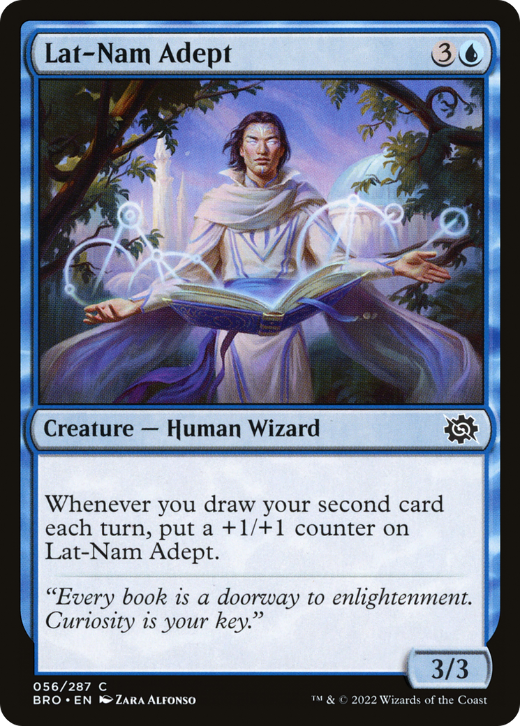 Lat-Nam Adept - Common Creature — Human Wizard card from The Brothers' War