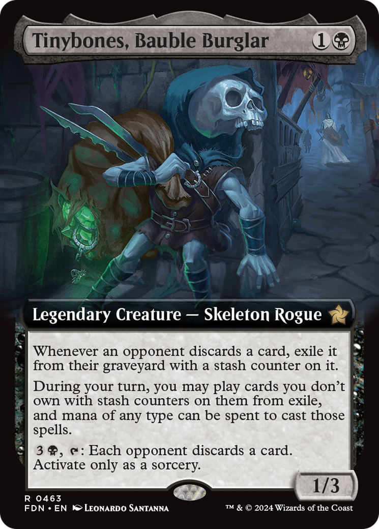 Tinybones, Bauble Burglar - Rare Legendary Creature — Skeleton Rogue card from Foundations