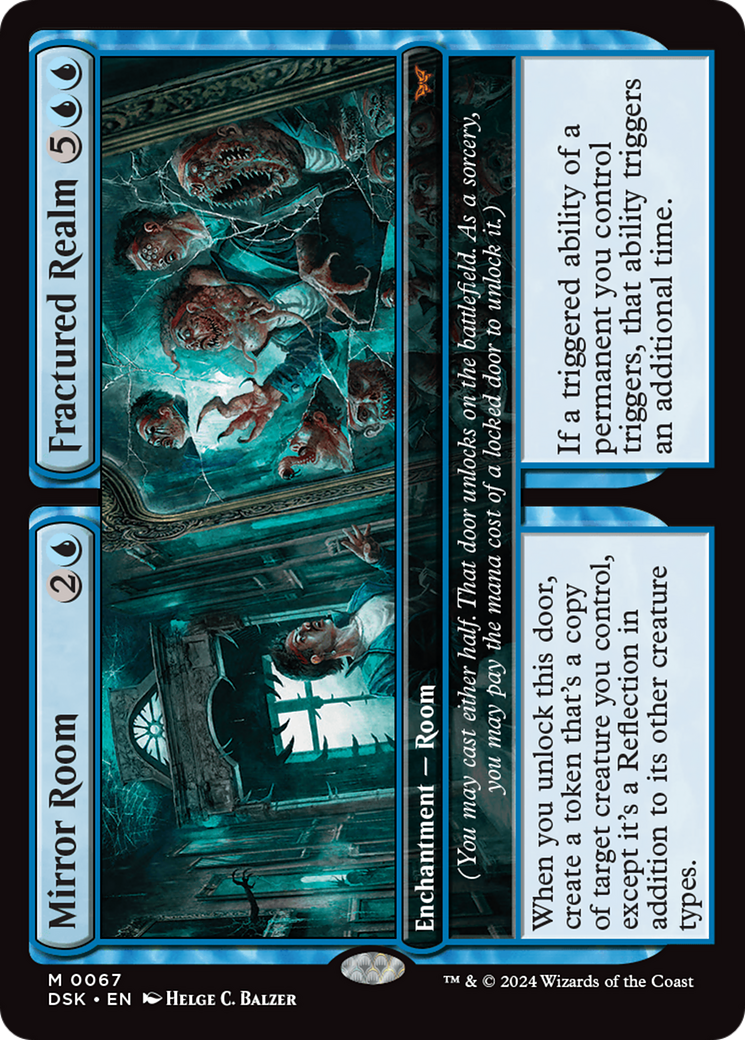 Mirror Room // Fractured Realm - Mythic Enchantment — Room card from Duskmourn: House of Horror