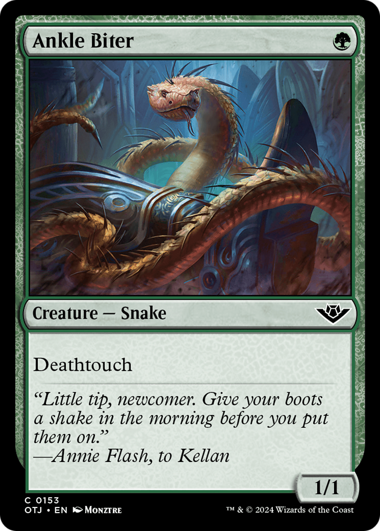 Ankle Biter - Common Creature — Snake card from Outlaws of Thunder Junction