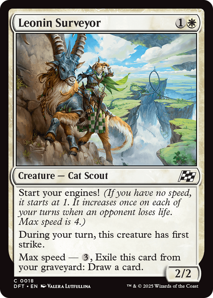 Leonin Surveyor - Common Creature — Cat Scout card from Aetherdrift