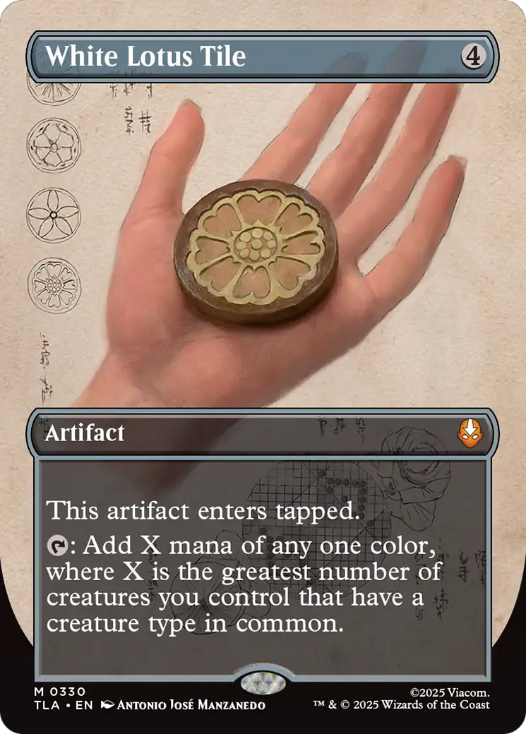 White Lotus Tile - Mythic Artifact card from Avatar: The Last Airbender