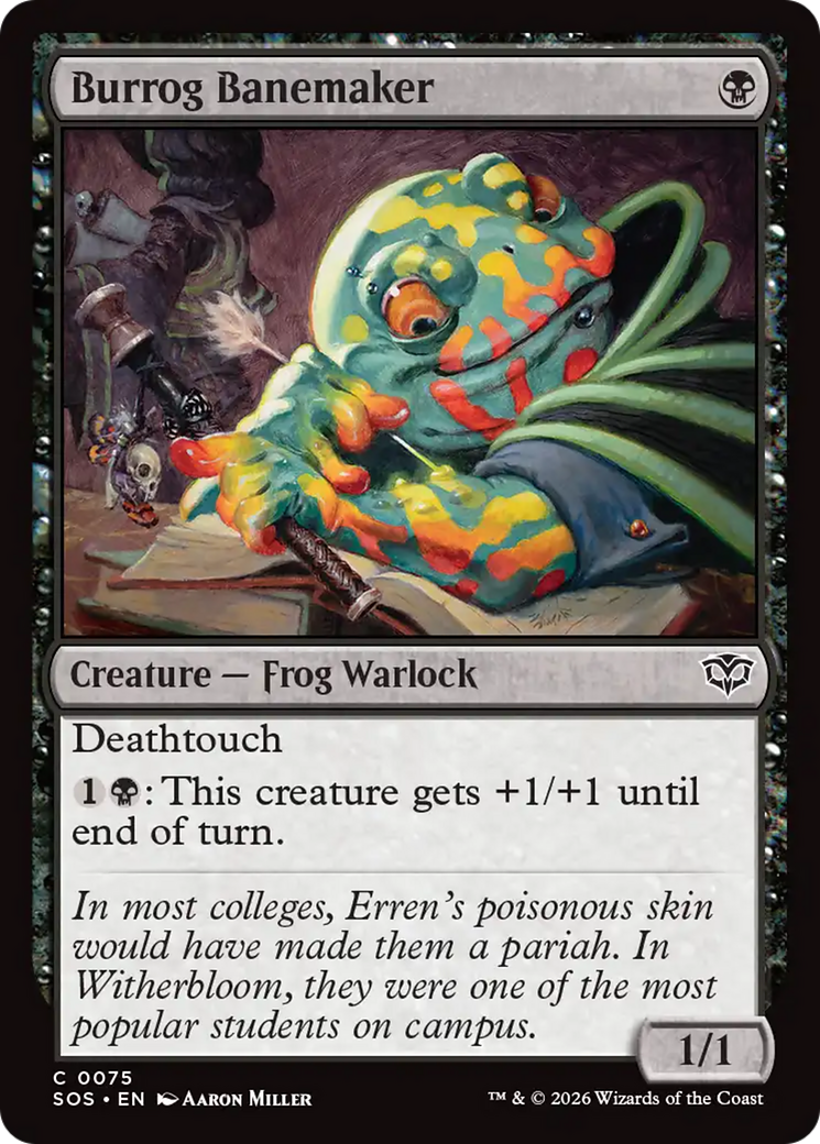 Burrog Banemaker - Common Creature — Frog Warlock card from Secrets of Strixhaven