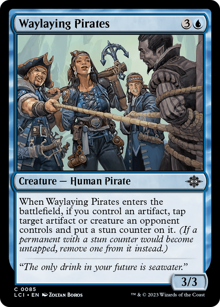 Waylaying Pirates - Common Creature — Human Pirate card from The Lost Caverns of Ixalan