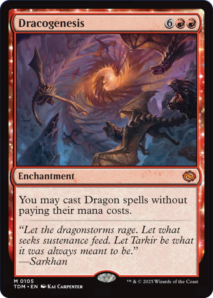 Dracogenesis - Mythic Enchantment card from Tarkir: Dragonstorm