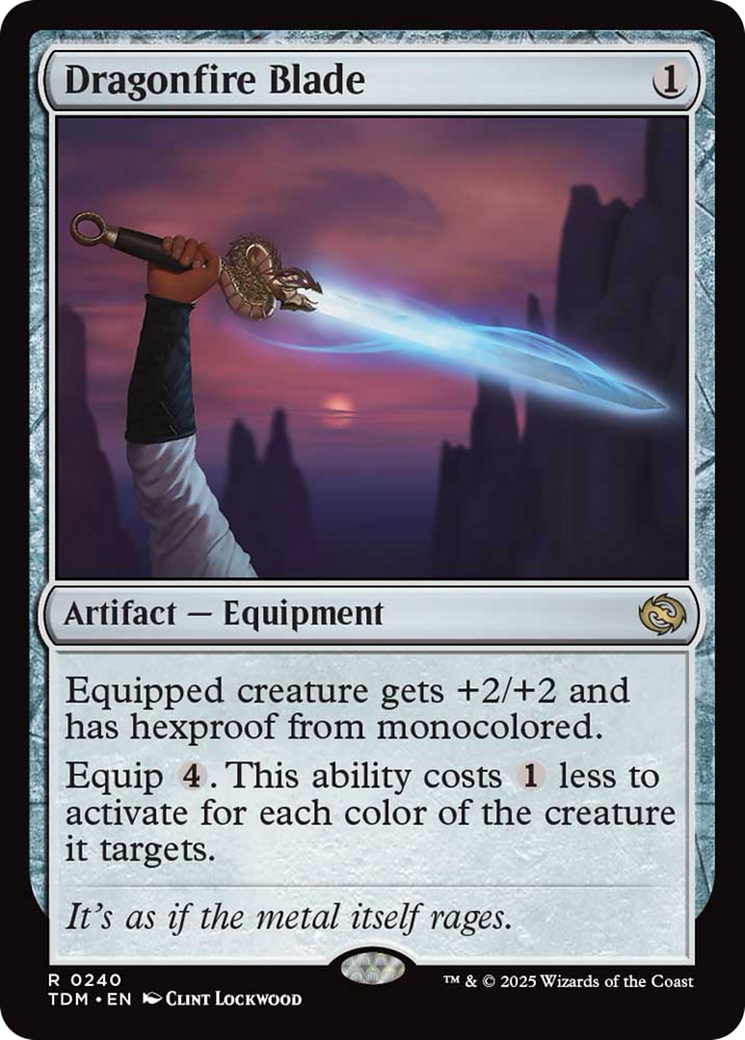 Dragonfire Blade - Rare Artifact — Equipment card from Tarkir: Dragonstorm
