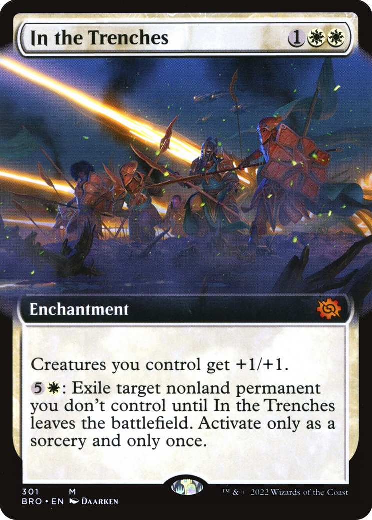 In the Trenches - Mythic Enchantment card from The Brothers' War