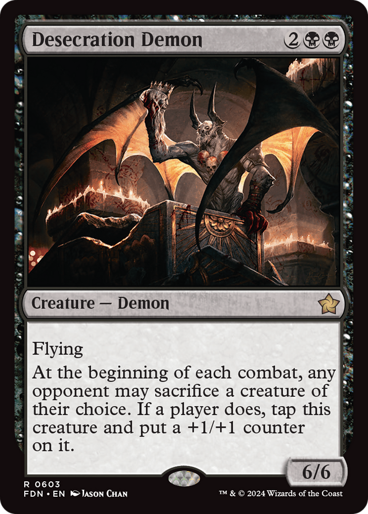 Desecration Demon - Rare Creature — Demon card from Foundations