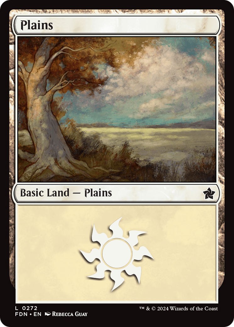 Plains - Common Basic Land — Plains card from Foundations
