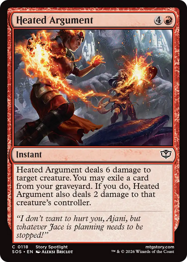 Heated Argument - Common Instant card from Secrets of Strixhaven