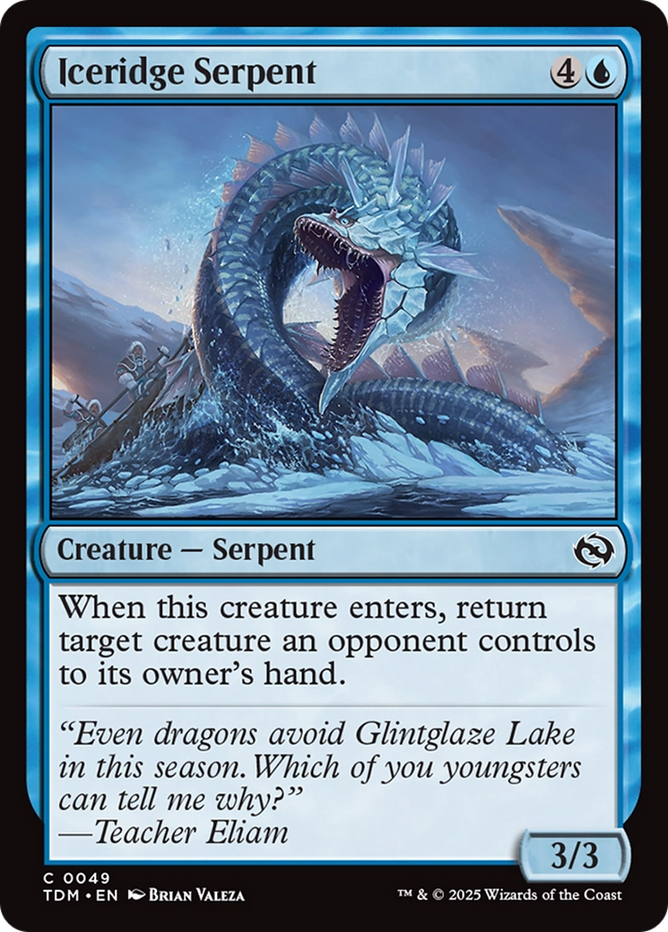 Iceridge Serpent - Common Creature — Serpent card from Tarkir: Dragonstorm