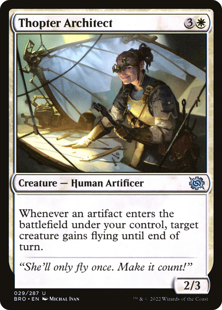 Thopter Architect - Uncommon Creature — Human Artificer card from The Brothers' War