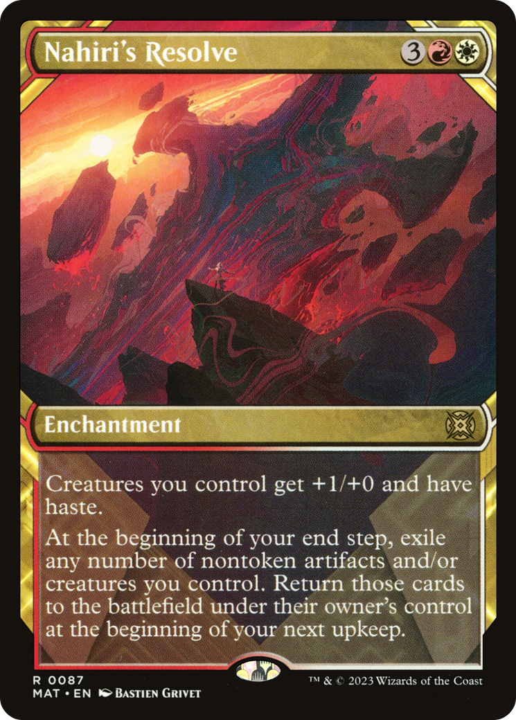 Nahiri's Resolve - Rare Enchantment card from March of the Machine: The Aftermath