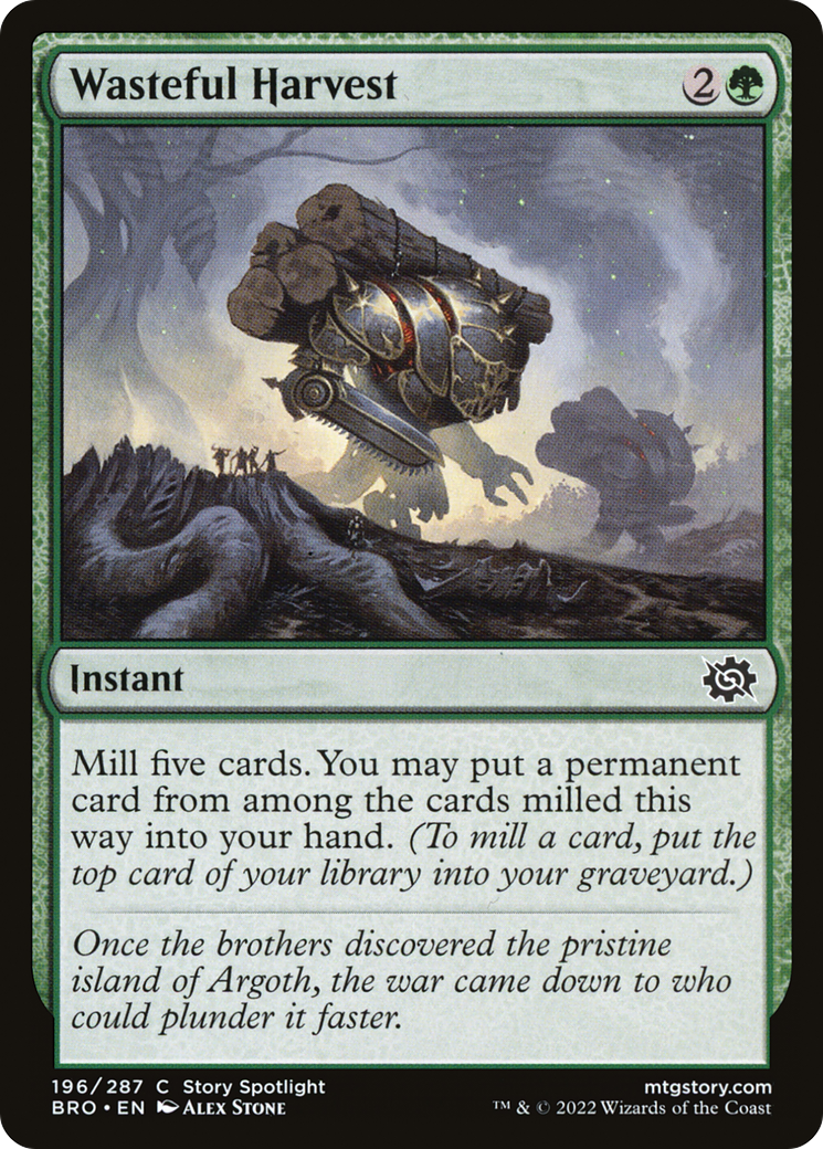 Wasteful Harvest - Common Instant card from The Brothers' War